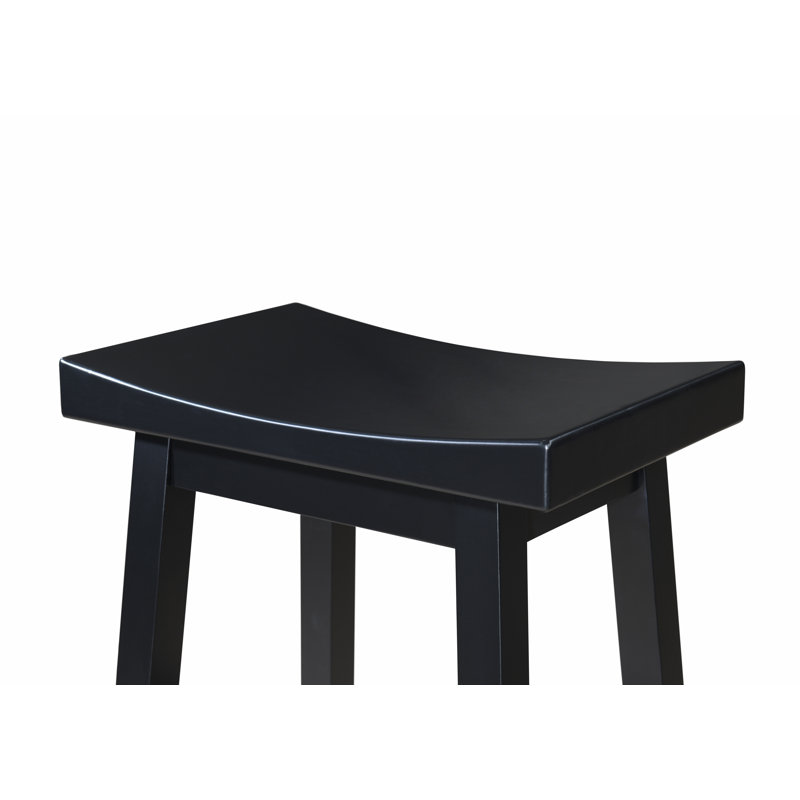 Tabouret de bar LuXeo Lakewood, Siège d'une hauteur de 29 po, Siège noir / cadre noir