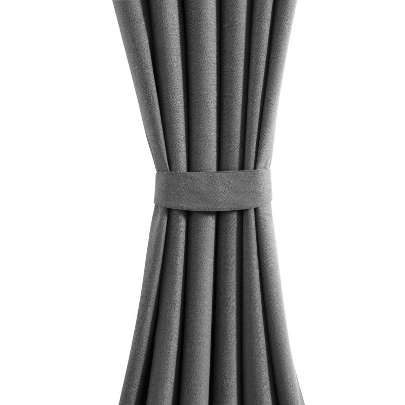 Saarya Room Darkening Curtain Panel Pair, 66cm Width x 90cm Drop, Grey