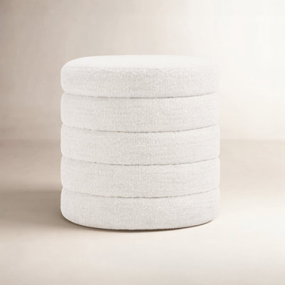 Neroli Upholstered Round Storage Ottoman