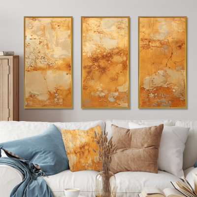 «Champagne Color Terroirs», ensemble d'art sur toile à formes abstraites