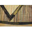 Ivory Diamon and Colorful Stripes Antique American Geometric Folk Art Hooked Rug