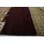 Tapis rayé vert / beige en laine noué à la main