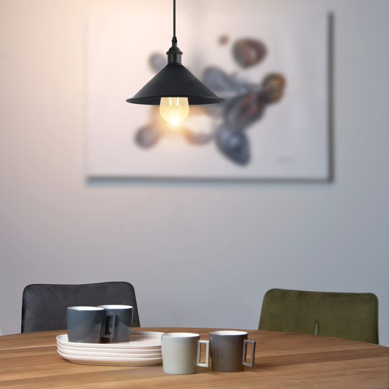 Adalbert 1 - Light Cone Pendant, Black