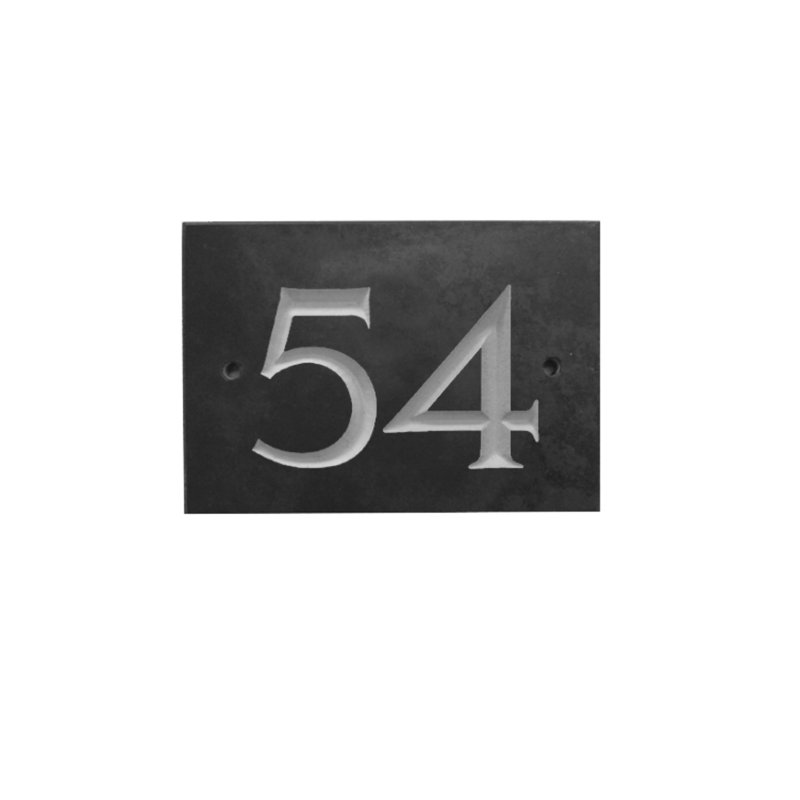 Odacia 10cm H Stone House Number, Black, 54