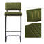 Tabouret de bar / tabouret de bar en velours capitonné à dossier bas Anatolii (ensemble de 4)-130899577-130899581