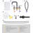 8-Inch Widespread Bathroom Faucet With Dual Handles & Pop-Up Drain-114193884