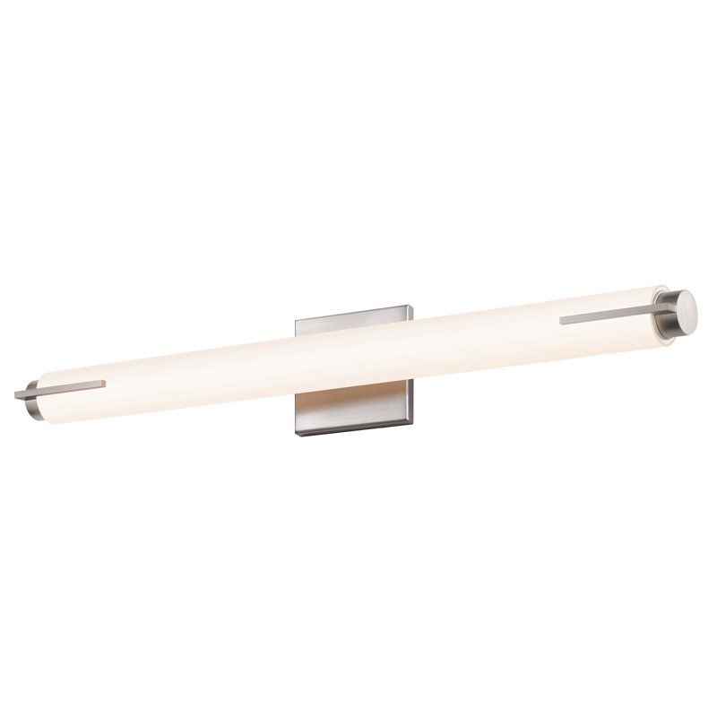 Tubo Slim 1 - Light LED Bath Bar, Satin Nickel, Flat