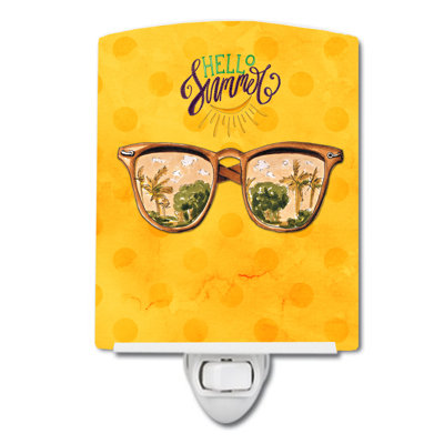 Beach Sunglasses Polkadot Ceramic Night Light
