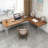 Walnut L-Shaped Solid Wood Writing desk-1077246731-1077246728