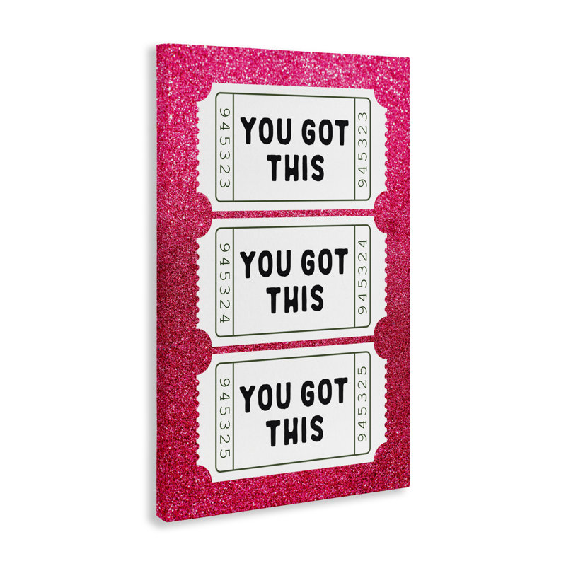 Toile You Got This Pink, H 24 po x l 16 po