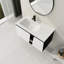 Meuble-lavabo mural 40 po avec lavabo en céramique et porte d'armoire à fermeture en douceur 40 po