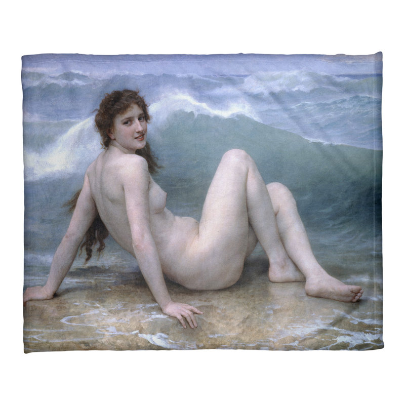 Jeté en bouguereaus william-adolphe the wave polaire, Bleu