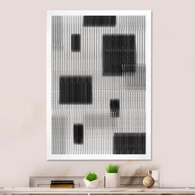 Art abstrait noir et blanc VI - art mural moderne et contemporain sur toile