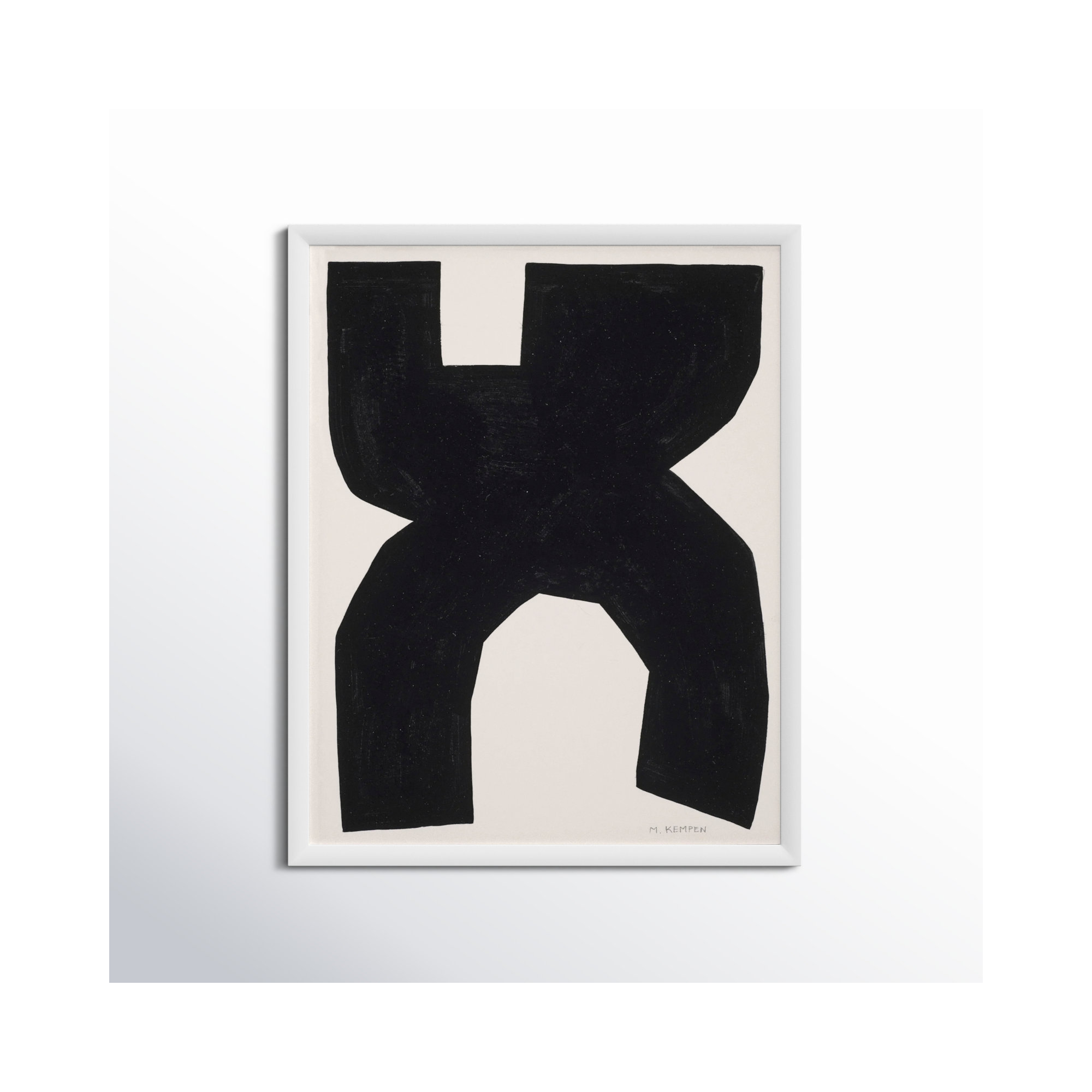 Module On White 1 by Michael Kempen, 38" H x 30" W x 1.25" D, White
