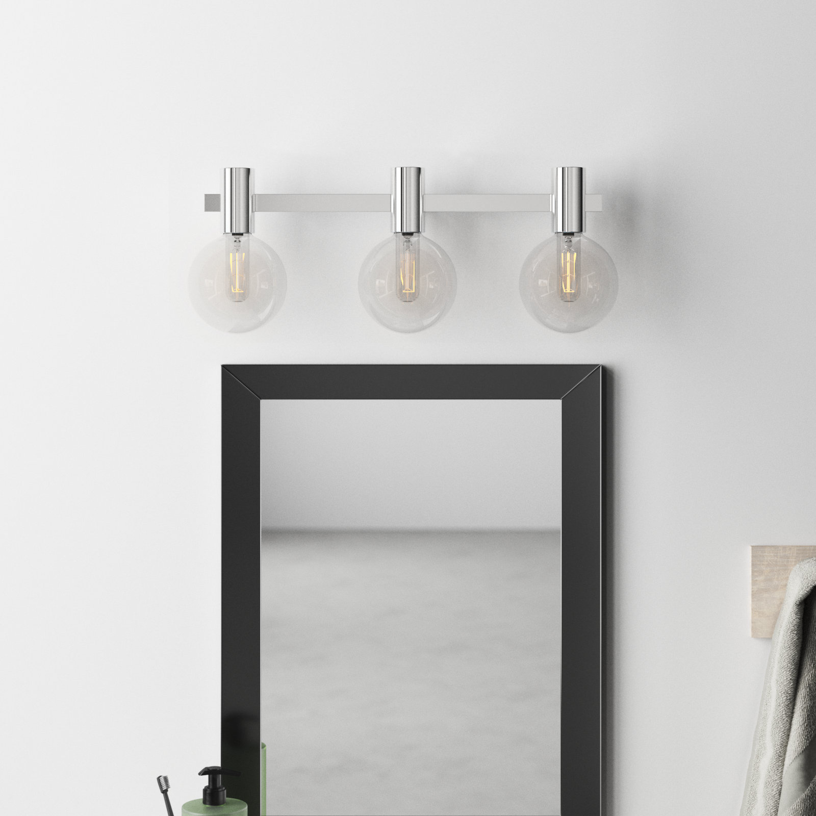 Roelf 3-Light Bath Sconce, Chrome