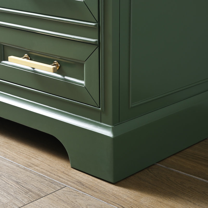 Thompson 60" W Single Bathroom Vanity, Evergreen/Brushed Gold