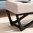 Contemporary With Button- Cover And Geometric Leg Structure Modern Bench Soft Padding Stylish Frame