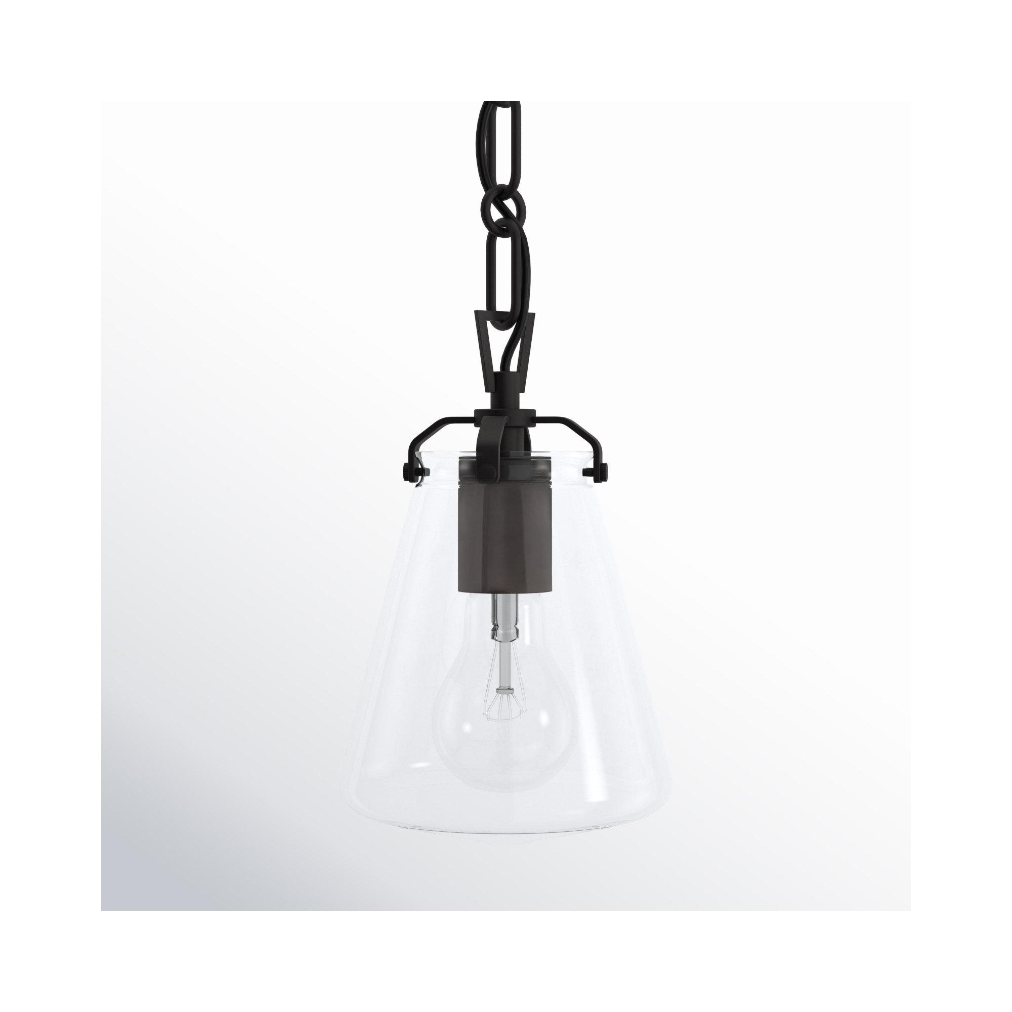 Single Light Dimmable Pendant, Matte Black