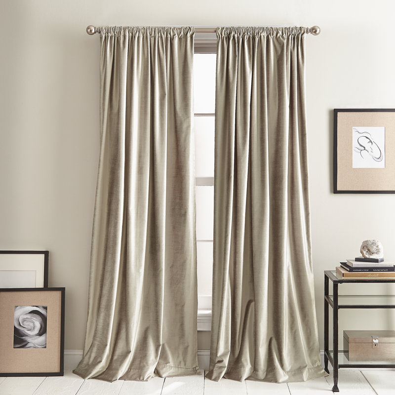 Paire de rideaux obscurcissant avec passe-tringle Modern, l 50 po x L 108 po, Champagne