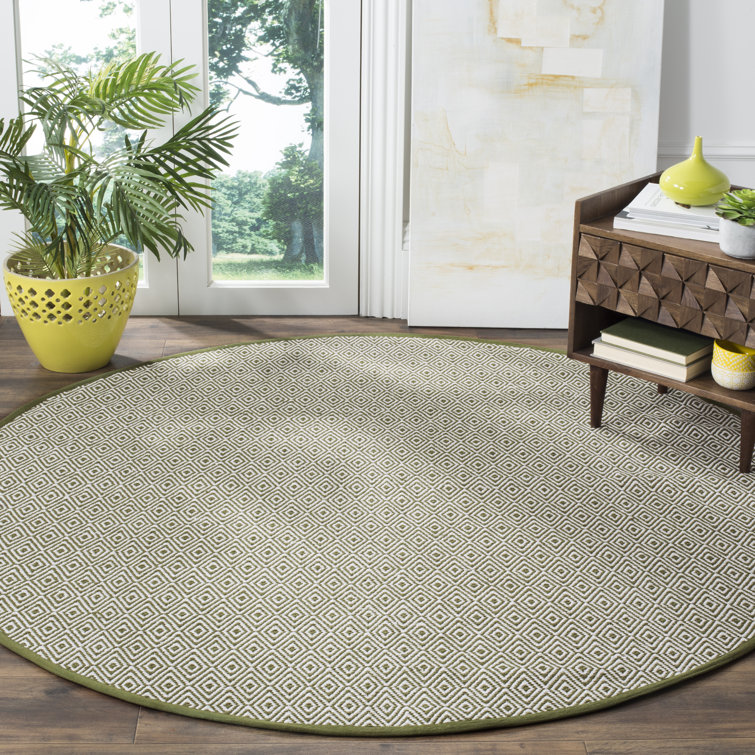 Akihiro Hand Woven Cotton Geometric Rug