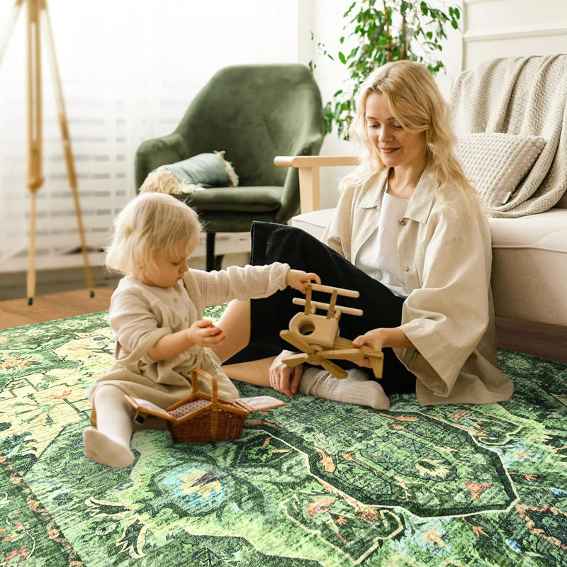 Tapis de salon Straub Large Tranditional Rugs, Rectangulaire 8 pi x 10 pi