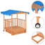 Freeport Park Okehampt 130cm x 143cm Wood Square Sandbox with Cover
