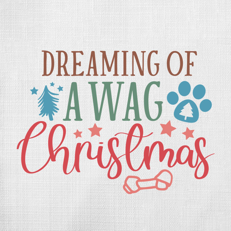 Christmas Dog - Throw Pillow Insert Included, 20 po x 20 po