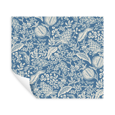 Pomegranate White Peel and Stick Wallpaper