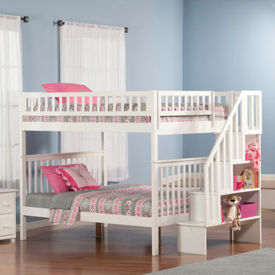Ilariana Heavy Duty Kids Staircase Bunk Bed with Built-in Charger
