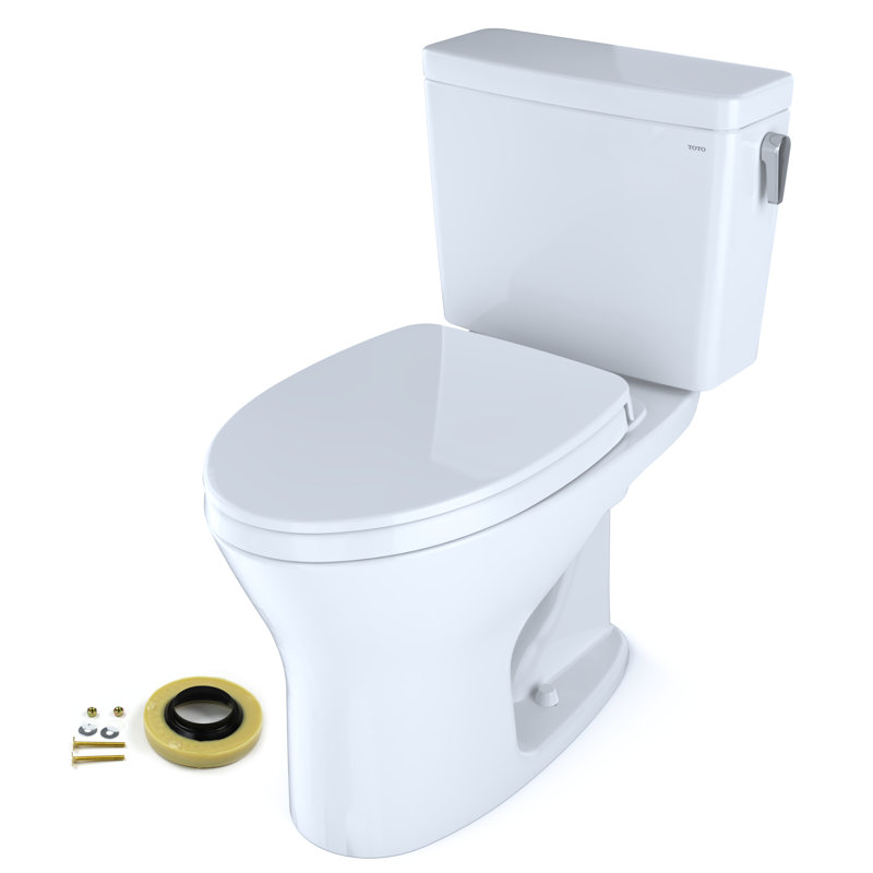 Drake® 1G® Dual-Flush Elongated Two-Piece Toilet with High Efficiency Flush (Seat Included), 10", Right