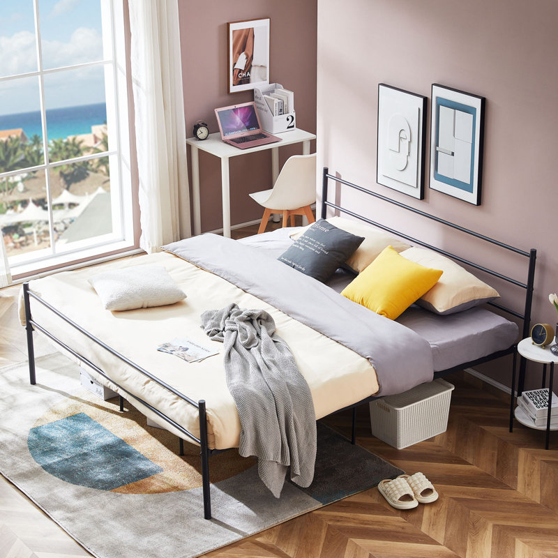 Camarda Metal Bed, 180 x 200cm, Black