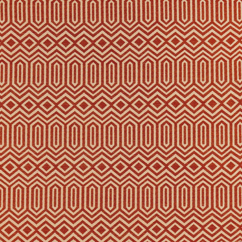 Cynthia Geometric Square Cushion Cover, 49 x 49 cm, Orange