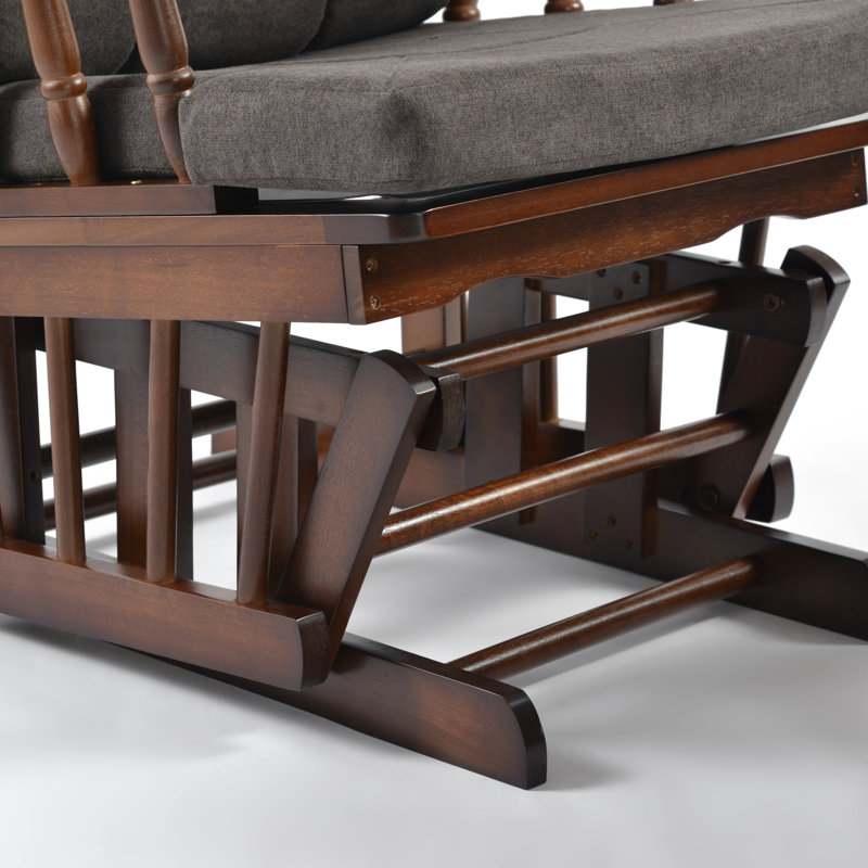Chaise berçante et repose-pieds Azariyah Konfor, Brun, Walnut