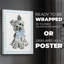 «Blue Bow Yorkie» - Impression sur toile seulement - non encadrée-812829223