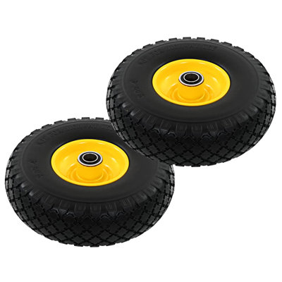 Vidaxl Sack Truck Wheels 2 Pcs Solid PU 3.00-4 (260X85)