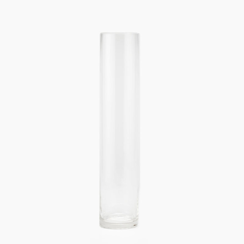 Vase de table en verre cylindrique Monico, H 16 po x l 4 po x P 4 po