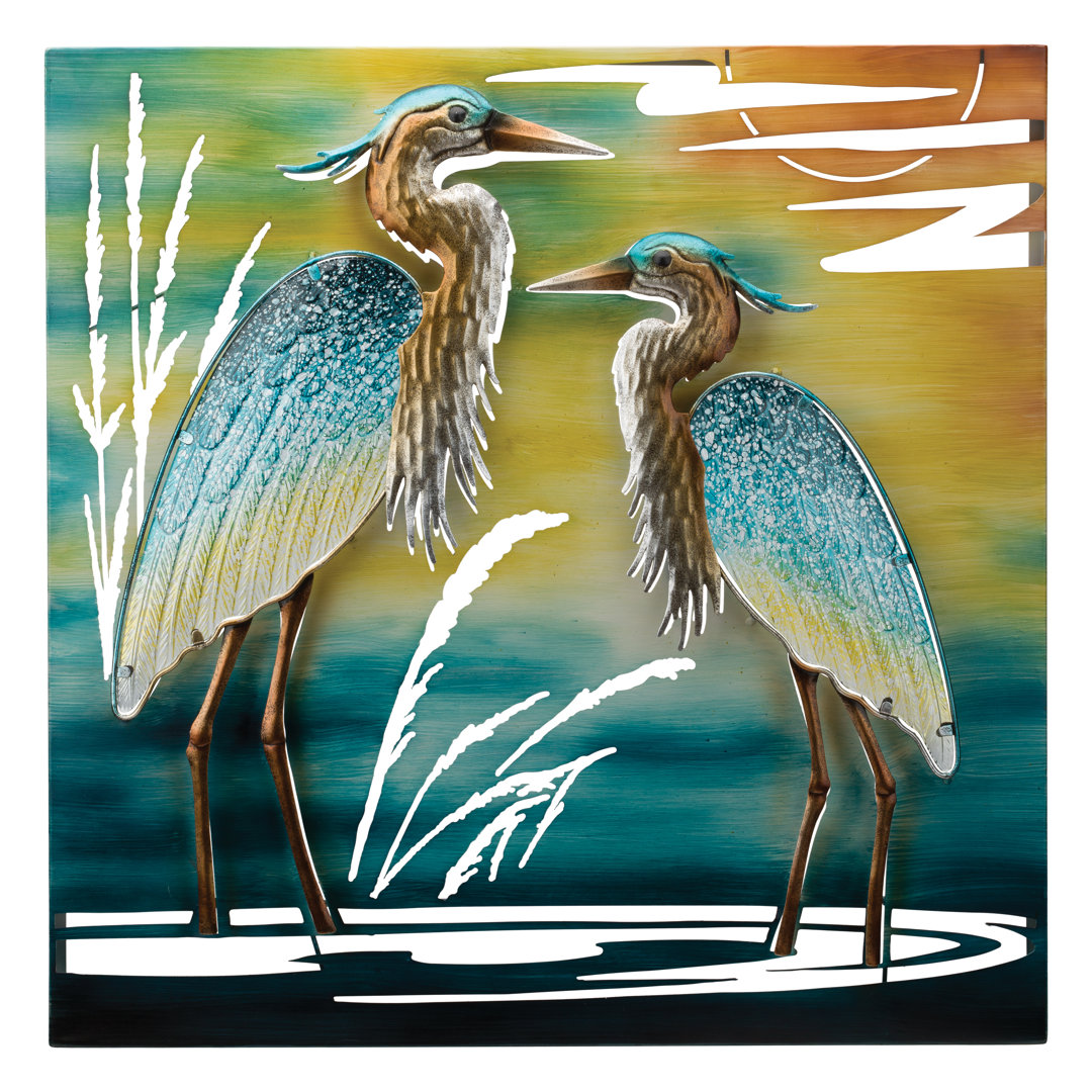 Double Heron Wall Decor Regal Art & Gift