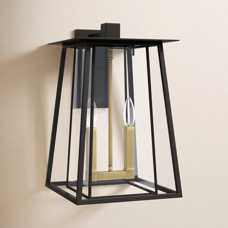 Izzie 2 - Bulb Integrated LED Outdoor Wall Lantern, Buckeye Bronze / Jaune, Incandescent
