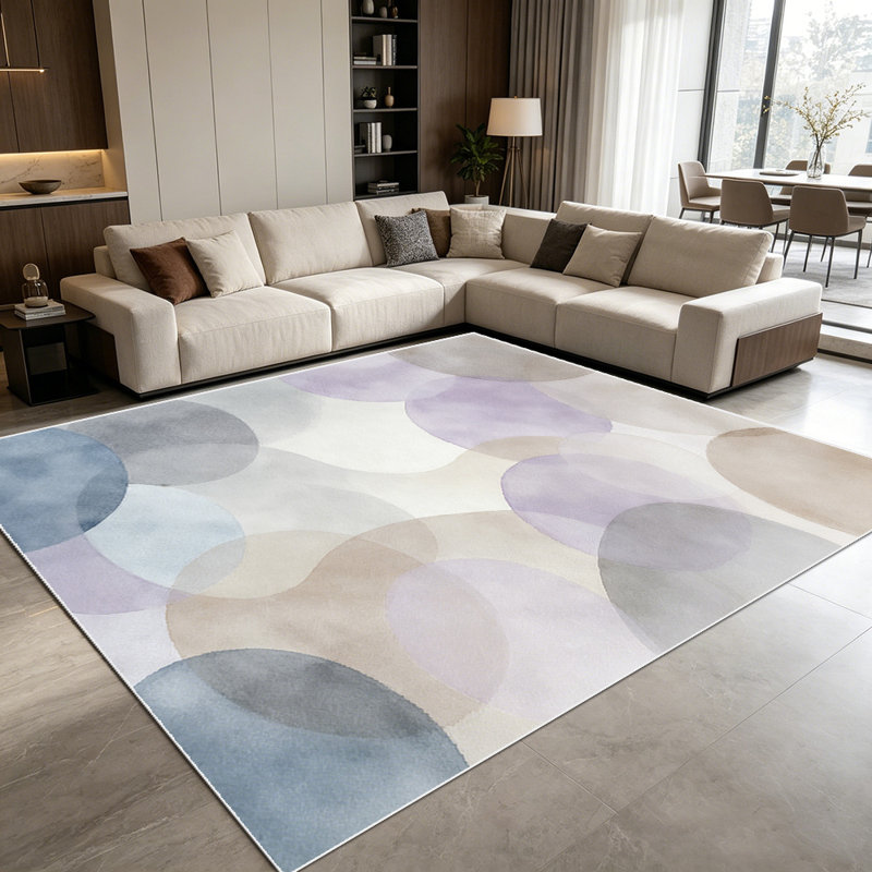 1PC Burnt Orange & Neutral Abstract Brushstroke area rugs for Living Room, Soft and Comfortable, Suitable for all seasons, easy-to-maintain, machine washable Indoor floor mat, Under Table Farmhouse suitable for dining space, bedroom, home office.