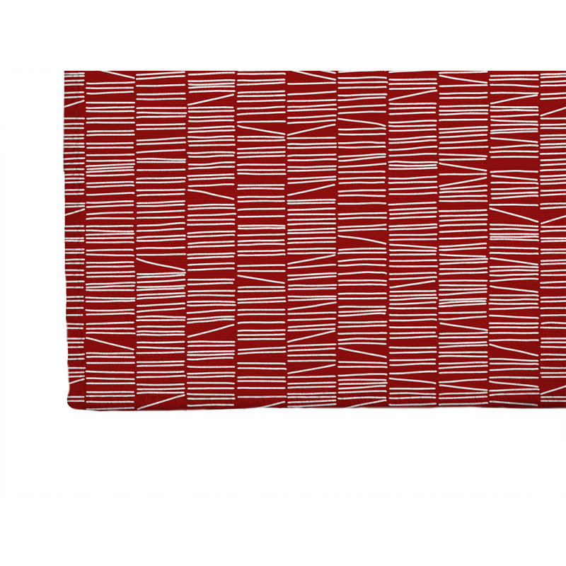 Tapis de cuisine bibliothèque à profil bas, Rectangulaire 3 pi x 5 pi, Rouge canneberge