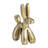 Jaciyah Modern Metal Figurines Aluminum Abstract Animal Design 8" Tall Gold Finish Decorative Accent for Home Office Living Room Shelf or Table Display Set of 2