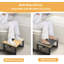 Tabouret de toilette en bambou pliable