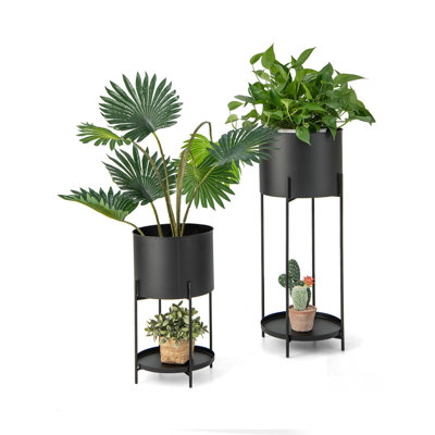 Ensemble de pots à fleurs en métal 3 pièces Philomenia