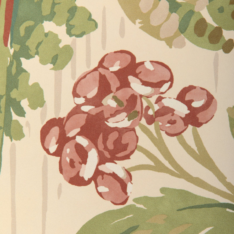 Garden Walk Pashley Floral Wood Pulp Blend Pretrimmed Roll, Berry