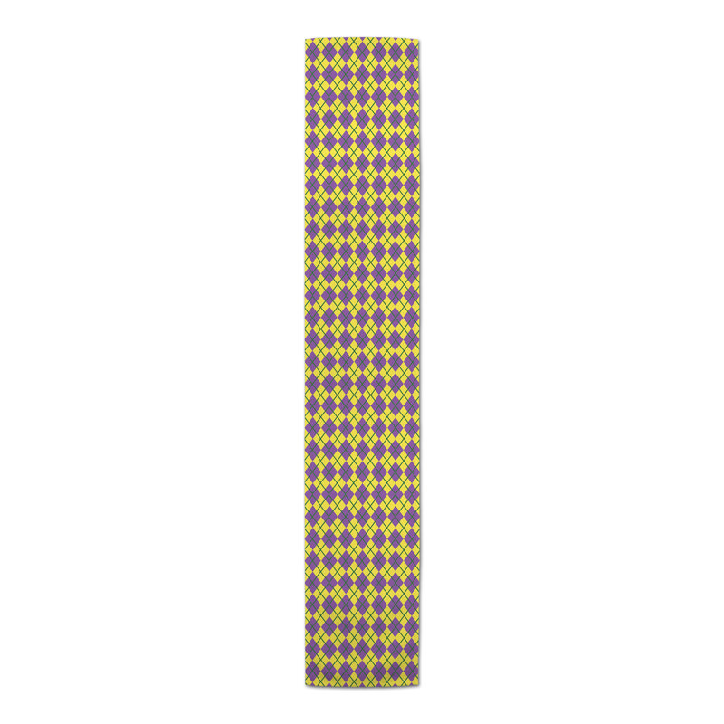 Crystallee Argyle Cotton Blend Table Runner