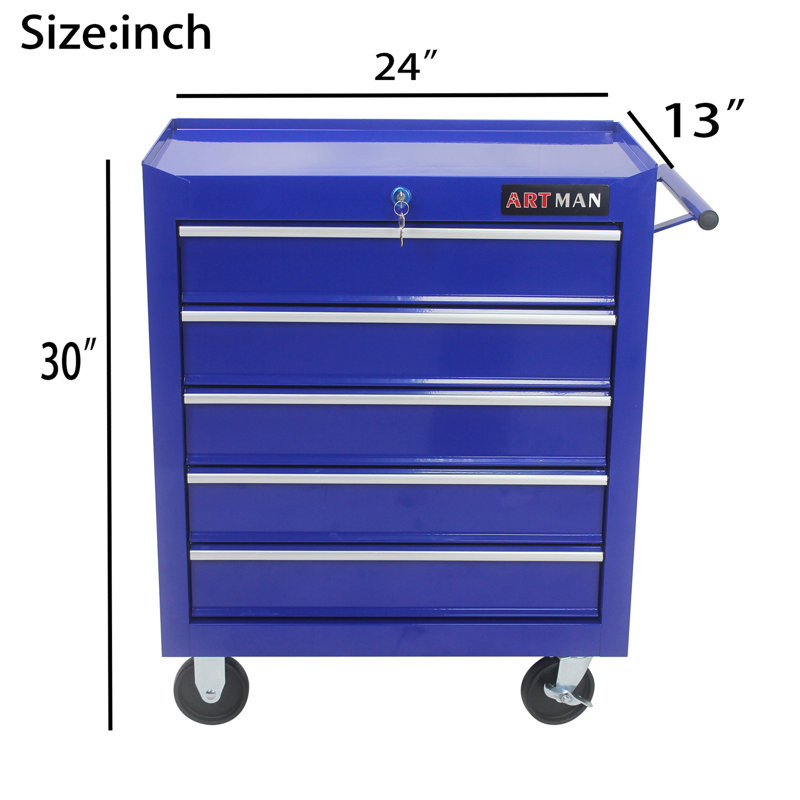 Boîte à outils 24 po, Bleu