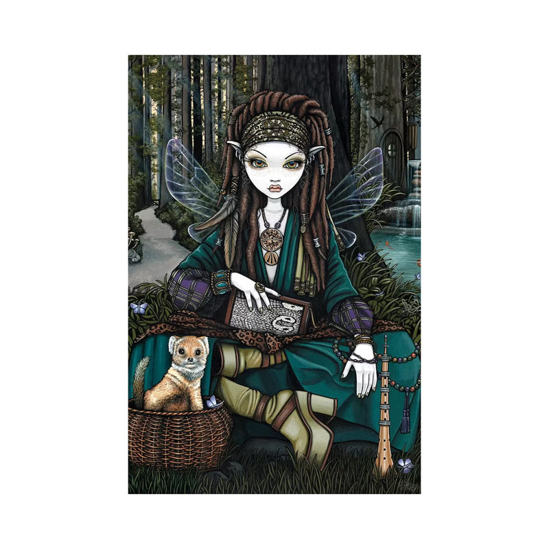 Zoti par Myka Jelina - peinture sur toile tendue, H 12 po x l 8 po x P 0,75 po