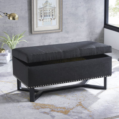 Arist Polyester Blend Upholstered Storage Bench