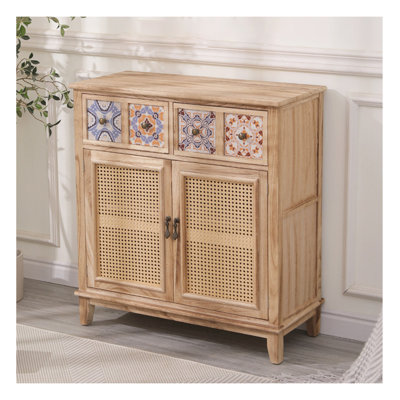 Bohemian Style Engineered Wood Shoe Cabinet Flat Top Display Surface Multi Layer Partition Storage Unit for Home Entrance