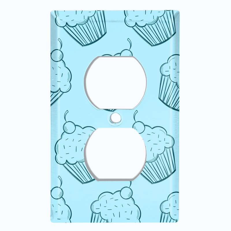 Patterned 1 - Gang Duplex Outlet Standard Wall Plate